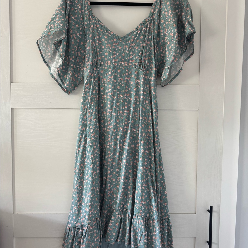 Floral Blue Dress